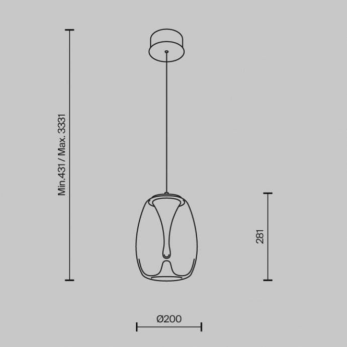 Подвесной светильник Maytoni Splash MOD282PL-L8G3K - 3