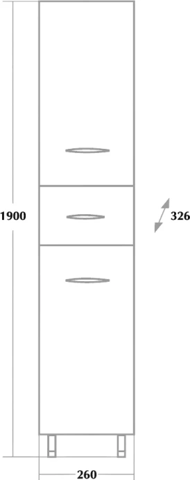 Шкаф-пенал Onika Модерн 26 белый  402605 - 3