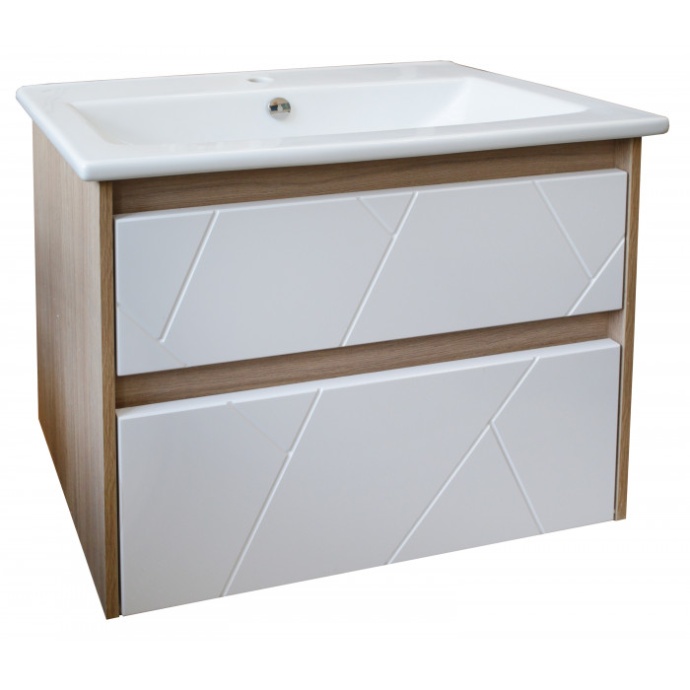 Тумба ASB-Mebel подвесная Диана 75 White под умывальник Элина 75 белый 12025 - 1