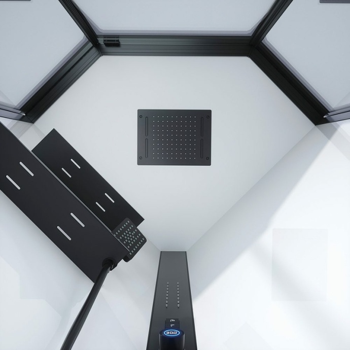 Душевая кабина Black&White Galaxy 100х100 черная с гидромассажем 8036000 - 3