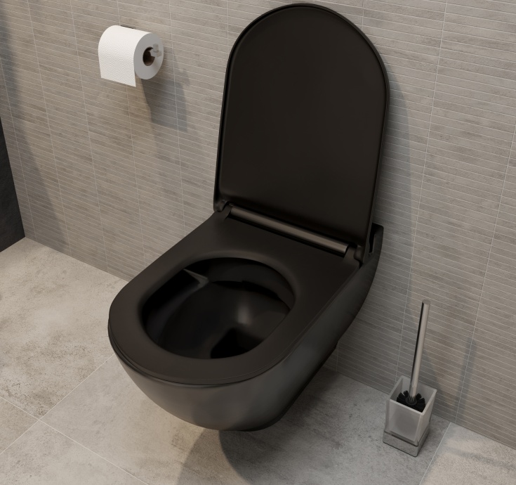 Комплект Унитаз подвесной STWORKI Rotenburg SWH52 безободковый +Инсталляция VitrA 800-2009 с белой кнопкой смыва 534857 - 6