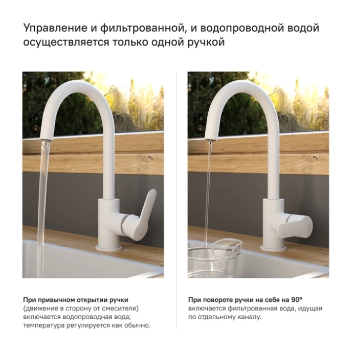 Смеситель для кухни с каналом для фильтрованной воды CUBWTFJi05 - 1