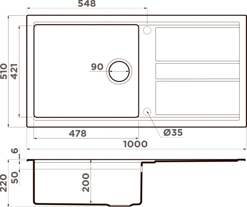 Мойка кухонная Omoikiri Kitagawa 100 leningrad grey 4993788 - 2