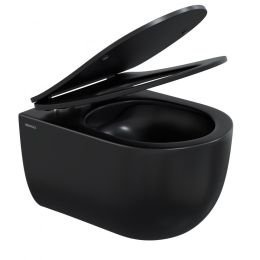 Унитаз подвесной Berges Ventas черный матовый с сиденьем микролифт 082136 - 1