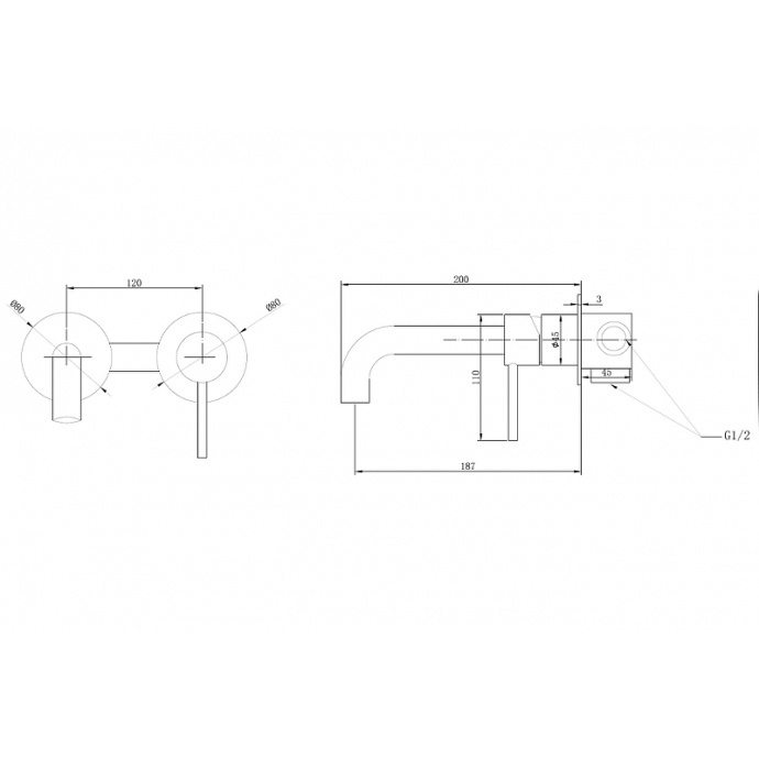 Смеситель для раковины ABBER Wasser Kreis хром AF8112 - 2