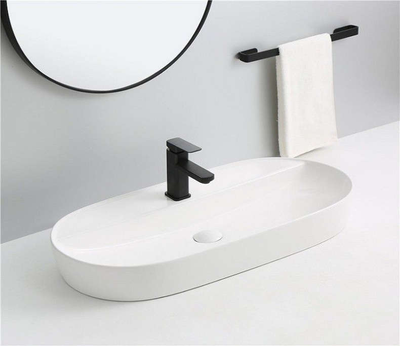 Раковина накладная Ceramalux N 81 белый  D1347 - 7