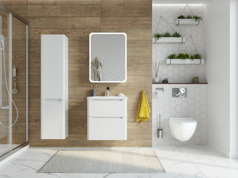 Шкаф-пенал STWORKI Монтре 160 белый Мон.04.160/P/W - 1