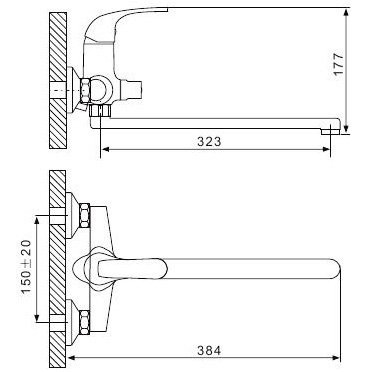 Смеситель для ванны Gappo Hanm G2235 - 1