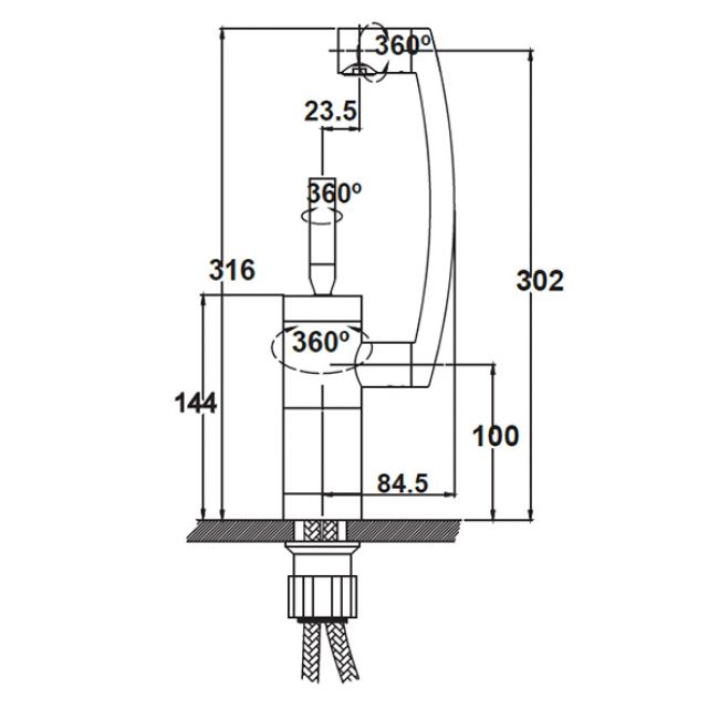 Смеситель Kaiser Merkur 27033 для кухонной мойки - 1