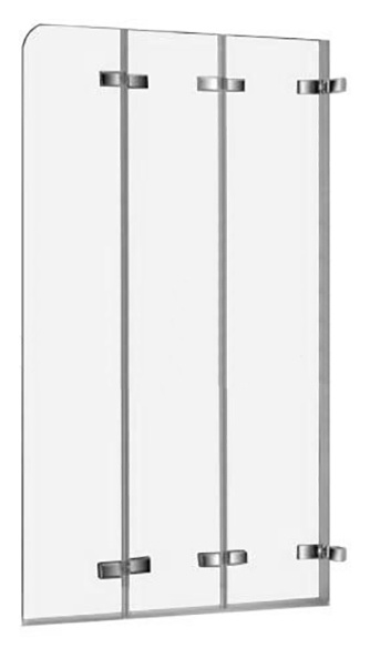 Шторка на ванну Weltwasser WW100 100ZD3-75 75х140 хром  10000000935 - 0