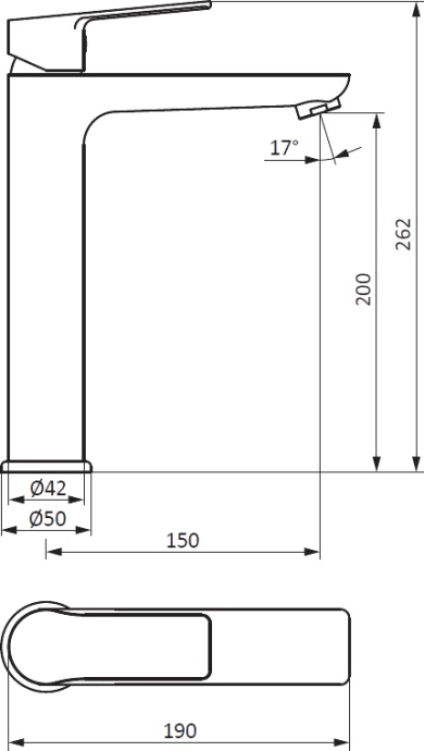 Смеситель для раковины STWORKI by Damixa Хельсинки HFHS02230 черный, однорычажный, латунь, для раковины чаши, высокий, матовый - 1