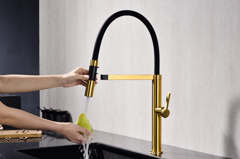 Смеситель для кухни Paulmark Leader брашированное золото Le214101-BG - 4