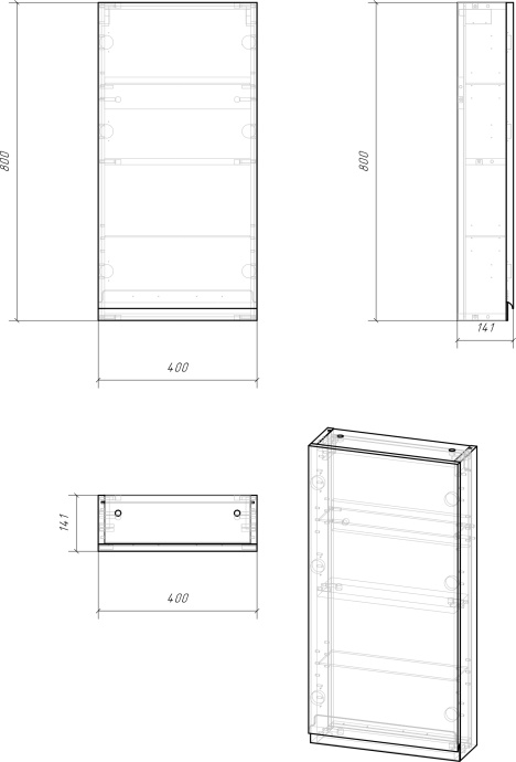 Шкаф Cersanit Moduo 40 SB-SW-MOD40/Wh - 1