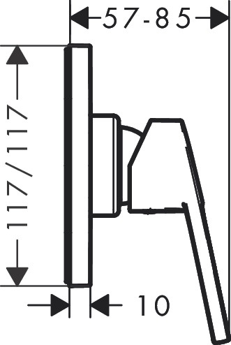 71612000 HG Logis Loop смеситель для душа (внешняя часть) - 1