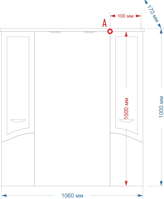 Мебель для ванной Misty Дрея 105 6 ящиков - 10