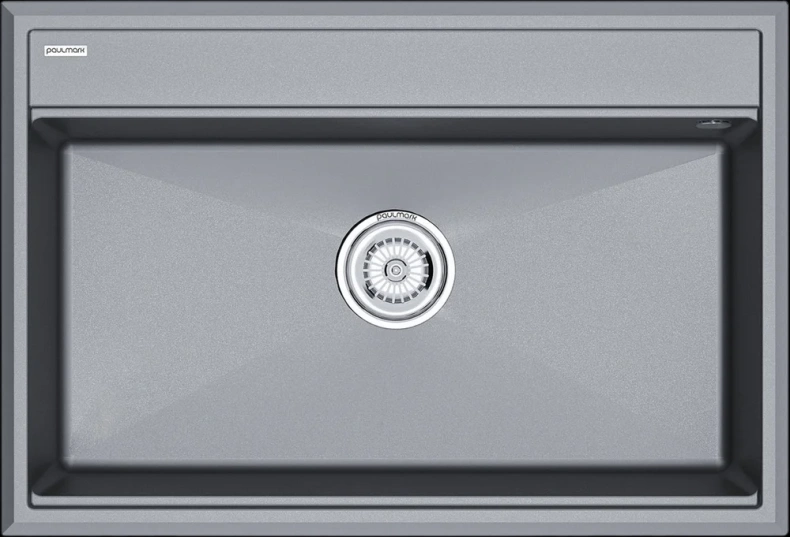 Мойка кухонная Paulmark Stepia 75 серый матовый PM117551-GRM - 0