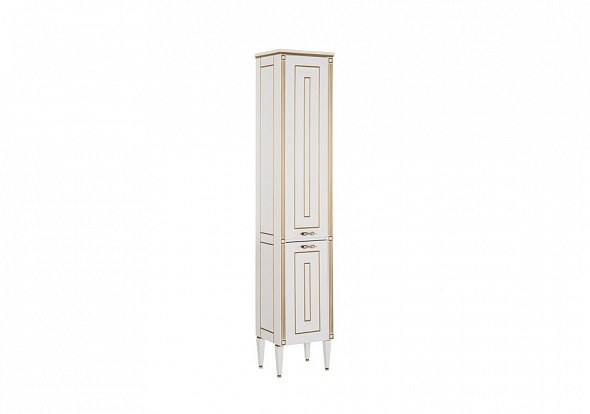 Шкаф-пенал Aquanet Паола 40 белый, золото 186112 - 0