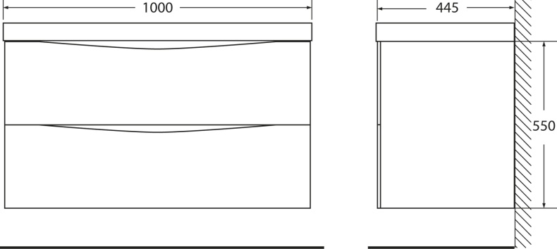 Тумба под раковину BelBagno Marino 100 бежевый матовый MARINO-1000-2C-SO-CO-P - 3