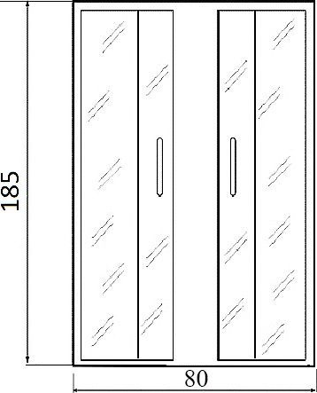 Душевое ограждение без поддона River Morava XL 80/24 MT  10000003389 - 3