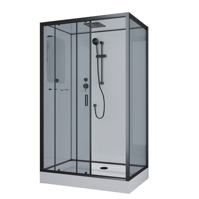 Душевая кабина Niagara Premium NG-6912-01QR BLACK 120х80х210 правая, черная 69120134QRBLACK - 0