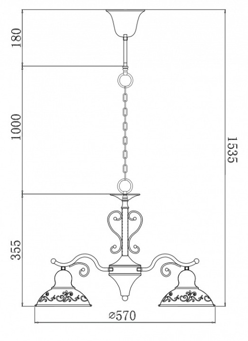 Подвесная люстра Freya Benoit FR2566-PL-03-WG - 4
