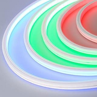 Гибкий неон Arlight 12W/m 120LED/m 4040SMD разноцветный 5M ARL-Moonlight-1516-Dome 24V RGB 027957 - 0