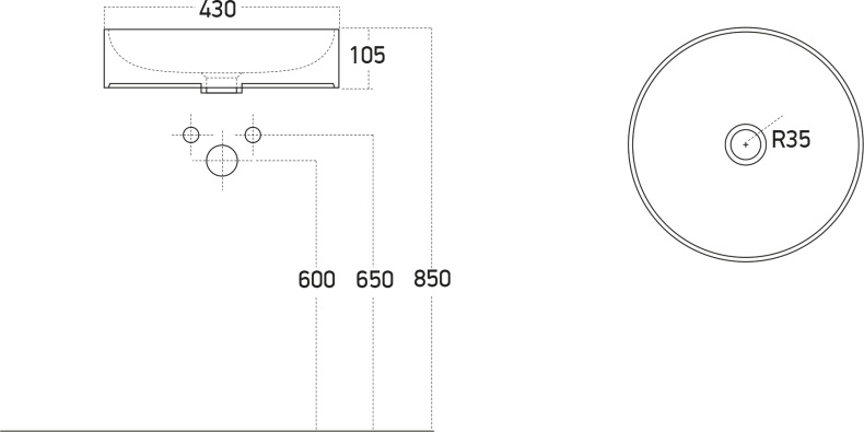 Раковина STWORKI накладная 43 3043-112 антрацит - 7