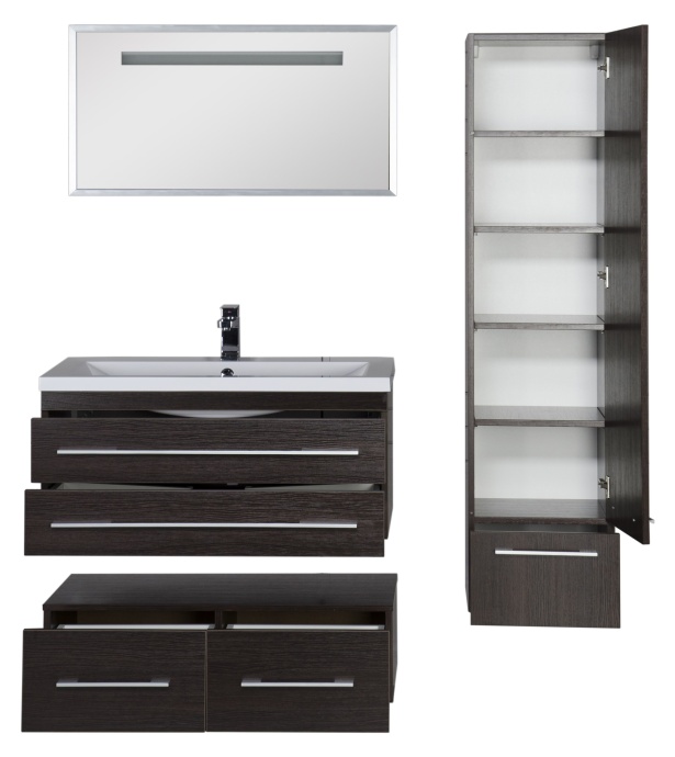 Тумба Aquanet Нота 100 подкатная венге 00170750 - 27