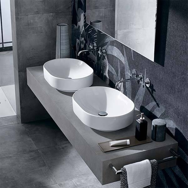 500.771.01.2 VariForm Раковина с установкой на столешницу овальной формы, 55х40 см, без отв. под смеситель, без отв. перелива - 1