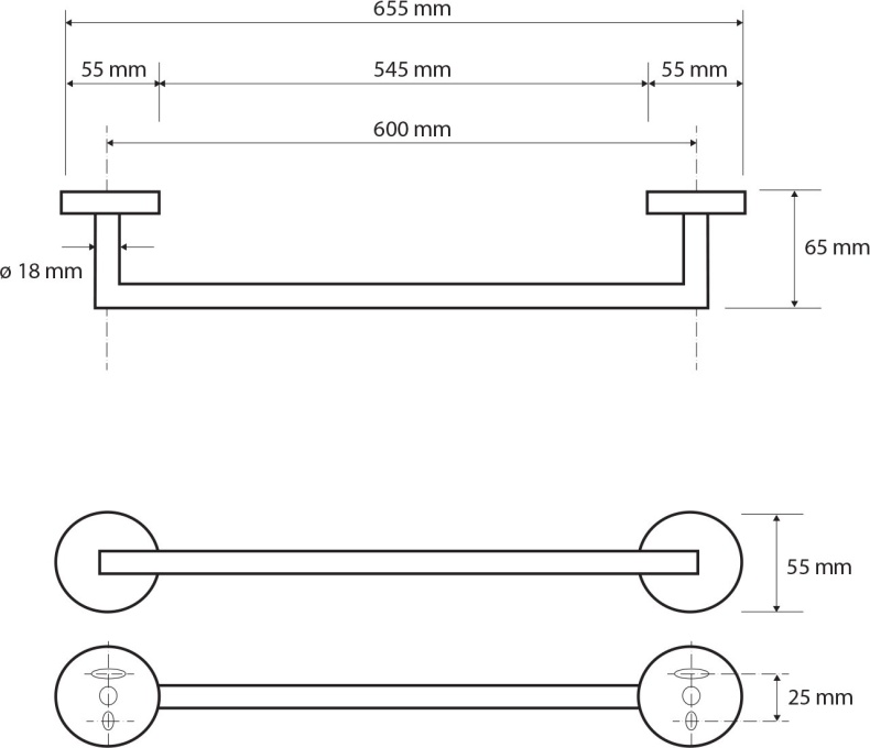 Полотенцедержатель Bemeta Dark  104204040 - 1