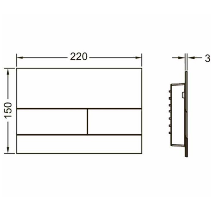 TECEsquare II. Панель смыва, металл, PVD Brushed Gold Optic 9240838 - 1