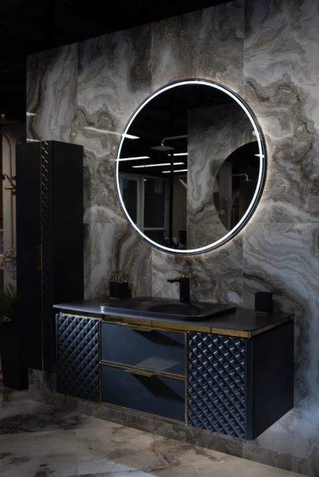 Зеркало Armadi Art Rombo 100 с подсветкой черный 545-100-B - 1