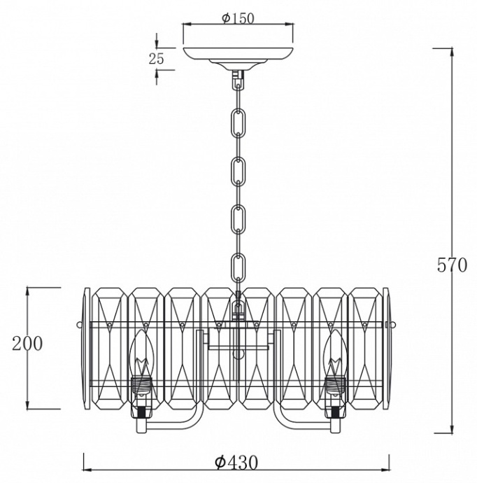 Подвесной светильник Escada Nerissa 2115/6S Chrome - 4
