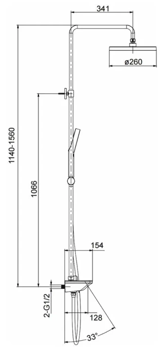 Душевая стойка Gappo белая матовая G2495-88 - 3