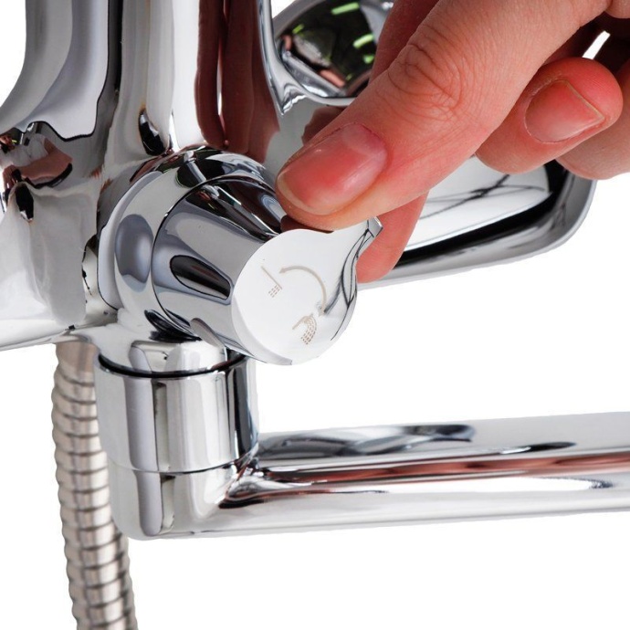 Смеситель для ванны с длинным изливом с керамическим дивертором, Cuba, IDDIS, CUBSBL2i10WA - 4