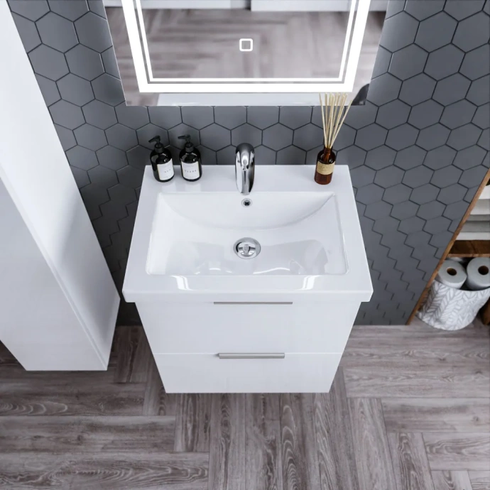 Тумба под раковину Бриклаер Хелена 60 белый  4627125416354 - 5