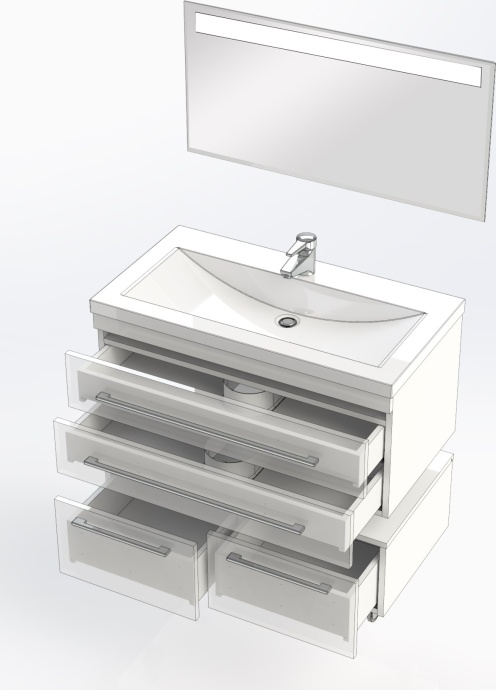 Мебель для ванной Aquanet Нота 90 белая 171492 - 34