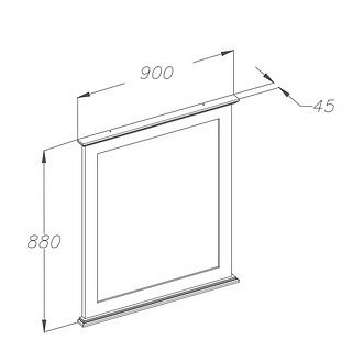 Зеркало Opadiris Палермо 90 белое матовое Z0000008548 - 2