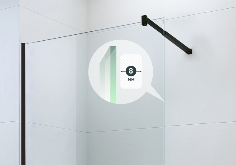 Душевая перегородка Berges Wasserhaus Sky Black 064011 110x200, профиль черный - 1