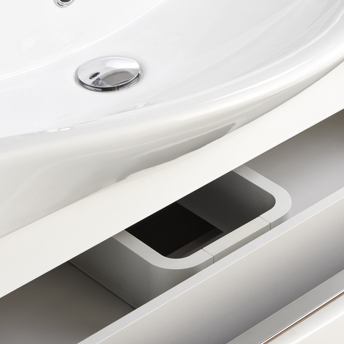Тумба под раковину Aquaton Капри 80 белый глянцевый 1A230201KP010 - 8