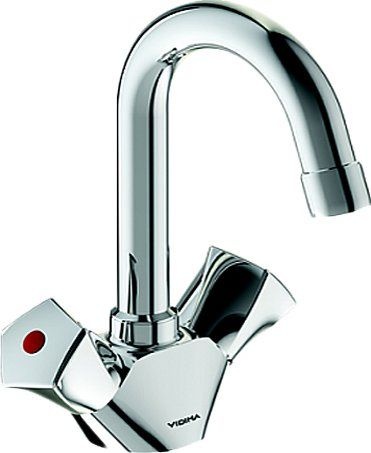 BA358AA LIFE Смеситель для умывальника, поворотный излив 124 мм - 0