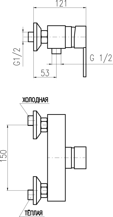 Смеситель для душа Rav Slezak Zambezi хром  ZA081.5 - 1