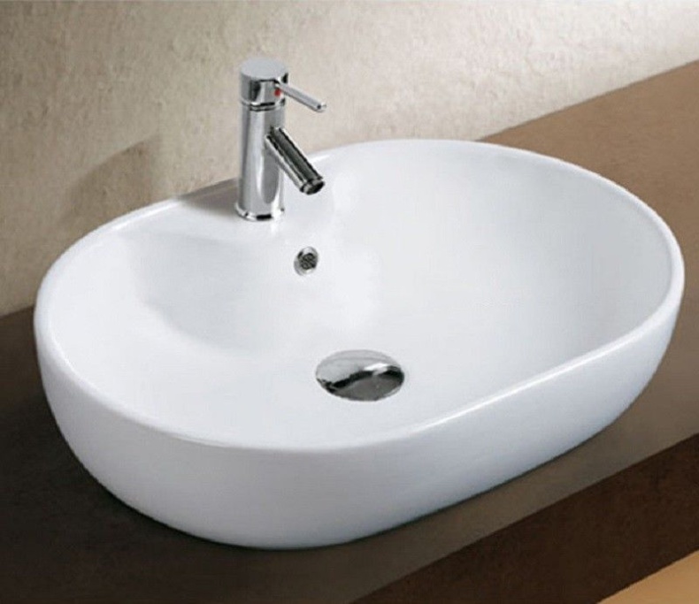 Раковина накладная Ceramalux N 59 белый  9163 - 6