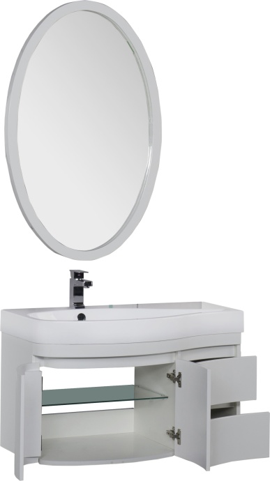 Тумба с раковиной Aquanet Сопрано 2-95  белая L 169631 - 9