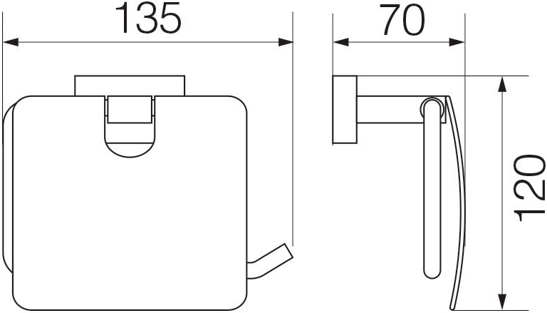 Держатель туалетной бумаги Veragio Ramba VR.RMB-4981.CR c крышкой - 1