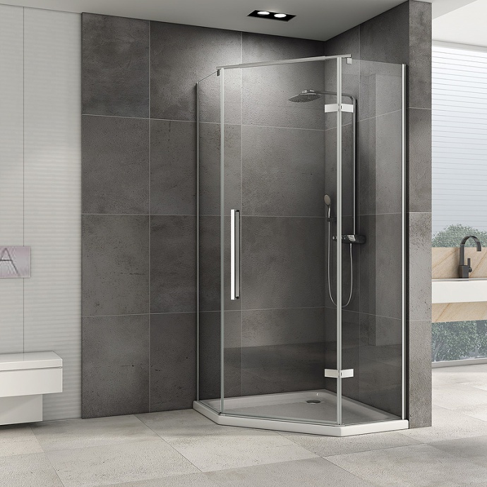 Душевой уголок ABBER Ewiges Wasser 90х90 профиль хром  AG05090 - 1