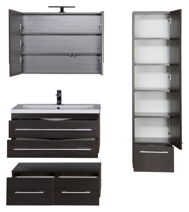 Зеркало-шкаф Aquanet Нота 90 камерино венге 159110 - 23