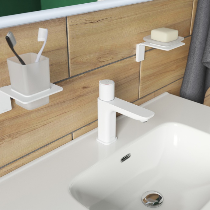 Смеситель Iddis Slide для раковины, белый SLIWTBTi01 - 1