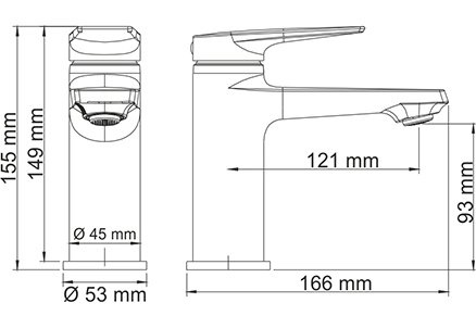 Смеситель Wasserkraft Lopau 3203 для раковины - 3