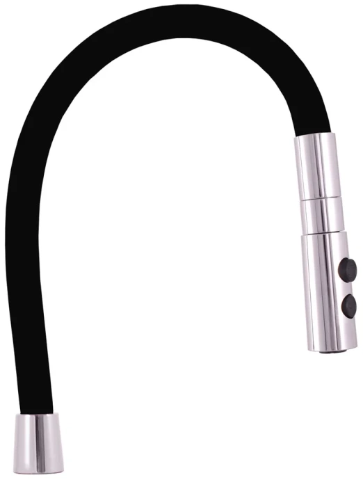 Смеситель для кухни Rav Slezak Amur с гибким изливом черный матовый - хром AM719.5/12CMATC - 1